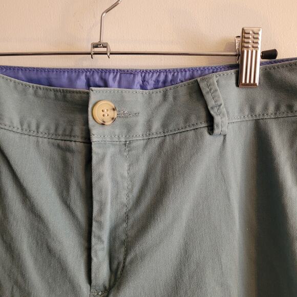 Dockers Women Chino Pants Size 14 Blue Green Stretch Cotton Casual Work Trousers - Picture 4 of 10